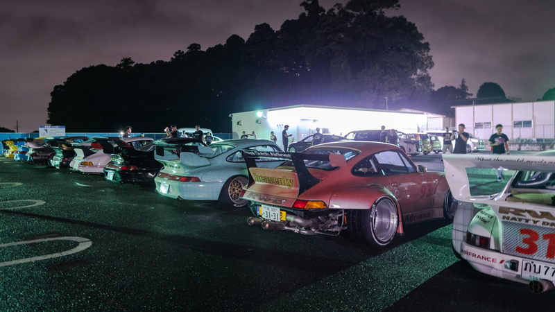 Illustration for article titled I Drove Through A Japanese Typhoon With A Dozen RWB Porsches